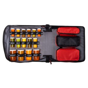 Large Insulated Medical Binder with removable insulated zip pocket and 6-Pocket Folder