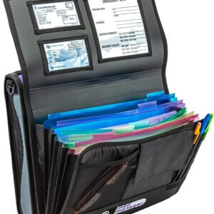 Large Insulated Medical Binder with removable insulated zip pocket and 6-Pocket Folder
