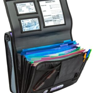 Large Insulated Medical Binder with removable insulated zip pocket and 6-Pocket Folder