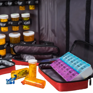 Large Insulated Medical Binder with removable insulated zip pocket and 6-Pocket Folder