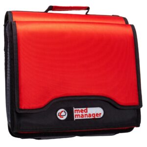 Large Insulated Medical Binder with removable insulated zip pocket and 6-Pocket Folder