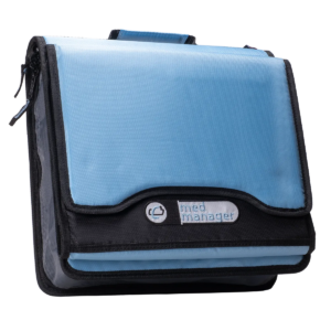 Large Insulated Medical Binder with removable insulated zip pocket and 6-Pocket Folder
