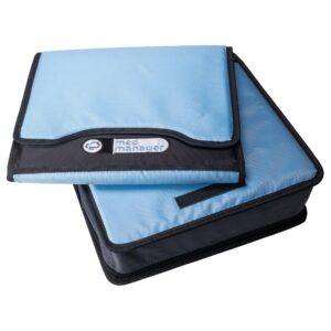 Large Insulated Medical Binder with removable insulated zip pocket and 6-Pocket Folder