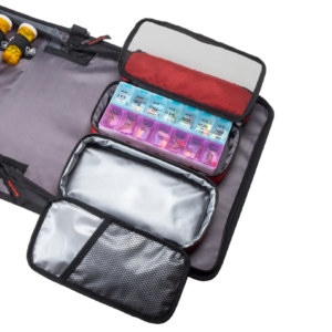 Large Insulated Medical Binder with removable insulated zip pocket and 6-Pocket Folder