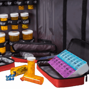 Large Insulated Medical Binder with removable insulated zip pocket and 6-Pocket Folder